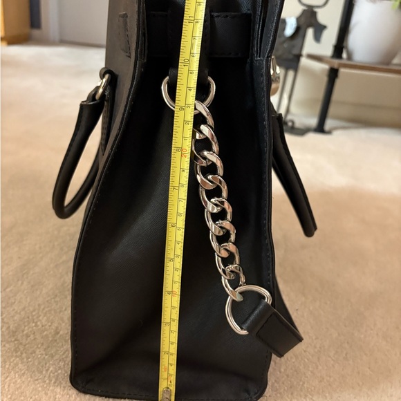 Michael Kors Black Hamilton Satchel with Silver Accents - Picture 7 of 11